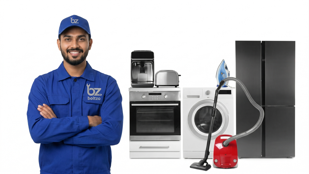 Expert Boltzo technician with home appliances